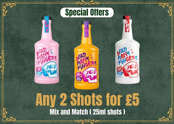 Ranelagh's Tavern Special Offer - Any 2 Shots for £5